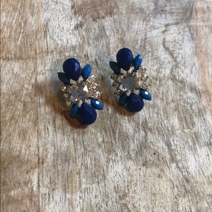 Blue Statement Earrings